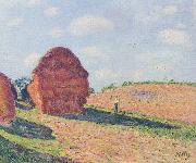 Alfred Sisley Die Strohmieten painting